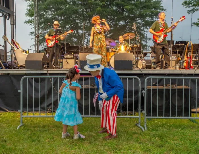 Framingham military veteran Nick Paganella portrayed Uncle Sam during last year's "Stars and Stripes Over Framingham" concert and fireworks show to celebrate Independence Day at Farm Pond Park.