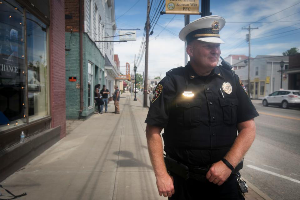 “We welcome all of them, as long as they’re peaceful,” says Steve Teague, police chief of Bethel, Ohio.