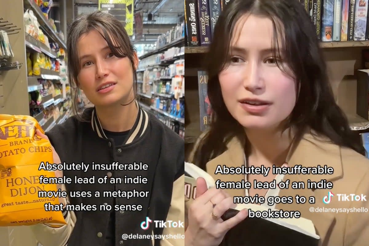 Delaney Rowe has gone viral for her ‘insufferable female lead’ skits. (DelaneySaysHello/TikTok)