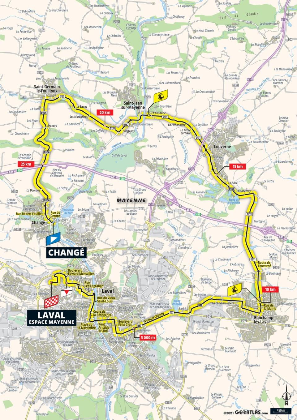 5) STAGE 5 CHANGÉ - LAVAL ESPACE MAYENNE (27.2km)