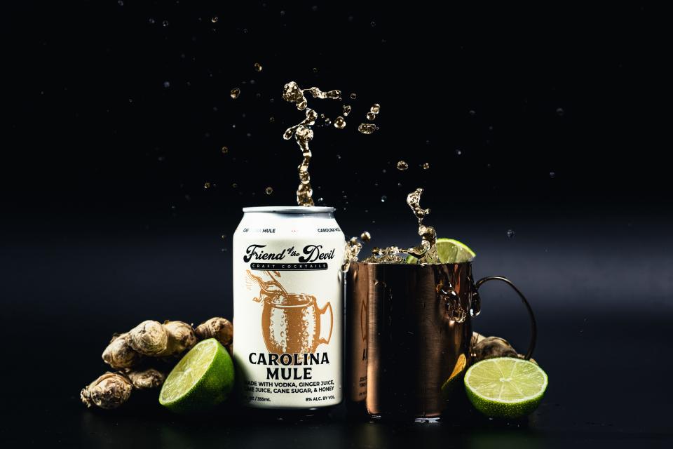 Devil's Foot Beverage will release a new canned cocktail line called Friend of the Devil. Carolina Mule is made with Cultivated Cocktails vodka and Devil's Foot's Fuego Ginger Beer.