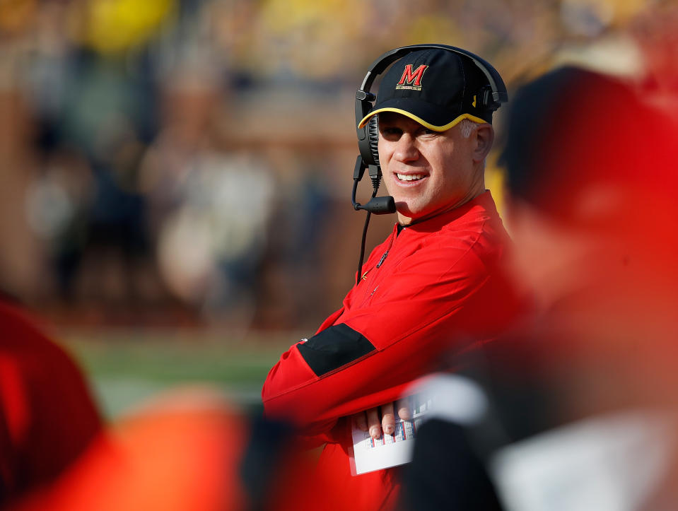 The University of Maryland has chosen to stick by football coach D.J. Durkin in the wake of Jordan McNair’s death. (Getty Images)