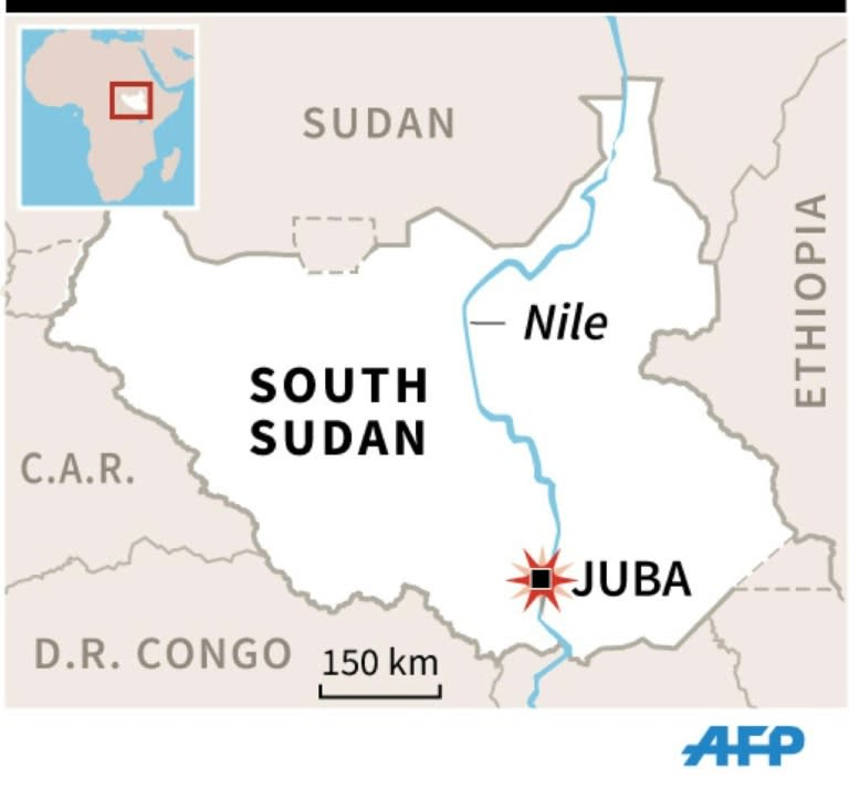 Map locating Juba, where Wednesday's crash happened