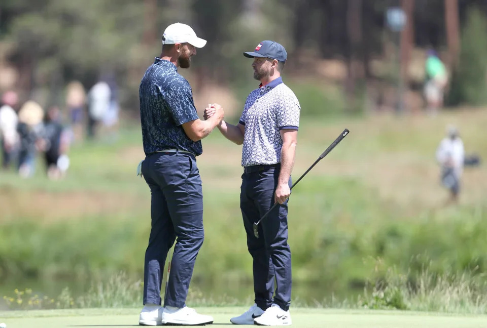 Travis Kelce and Justin Timberlake  (Jed Jacobsohn / Getty Images)