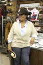 <p>Oprah wore this hat during season 14 of “The Oprah Winfrey Show” when her and BFF Gayle checked out the Dallas State Fair.</p>