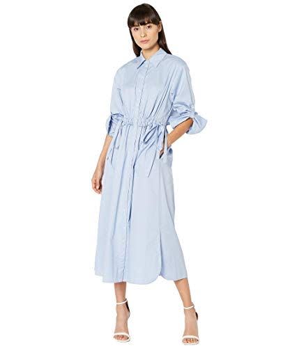 15) Open Back Poplin Shirtdress