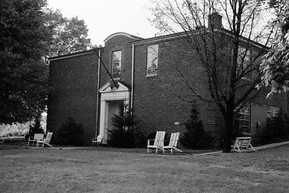 This building on U.S 60-East was erected in 1936 as the Henderson County Training School, in which Blacks were educated until 1959. Henderson Fiscal Court bought the building from the county school district in 1960 and remodeled it into a facility for the elderly.