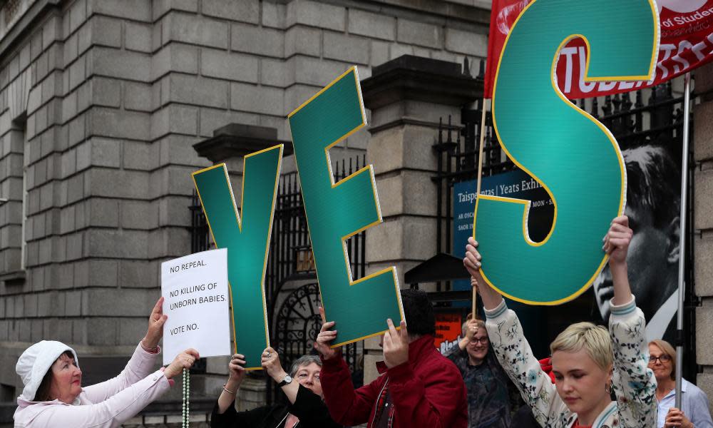 Campaigning outside parliament in Dublin this week