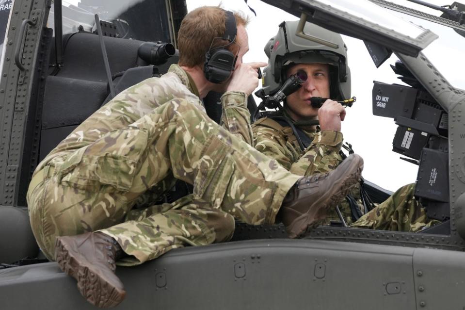 Prince William was photographed onboard of one of the Apache attack helicopters during his visit with dad King Charles. ZUMAPRESS.com