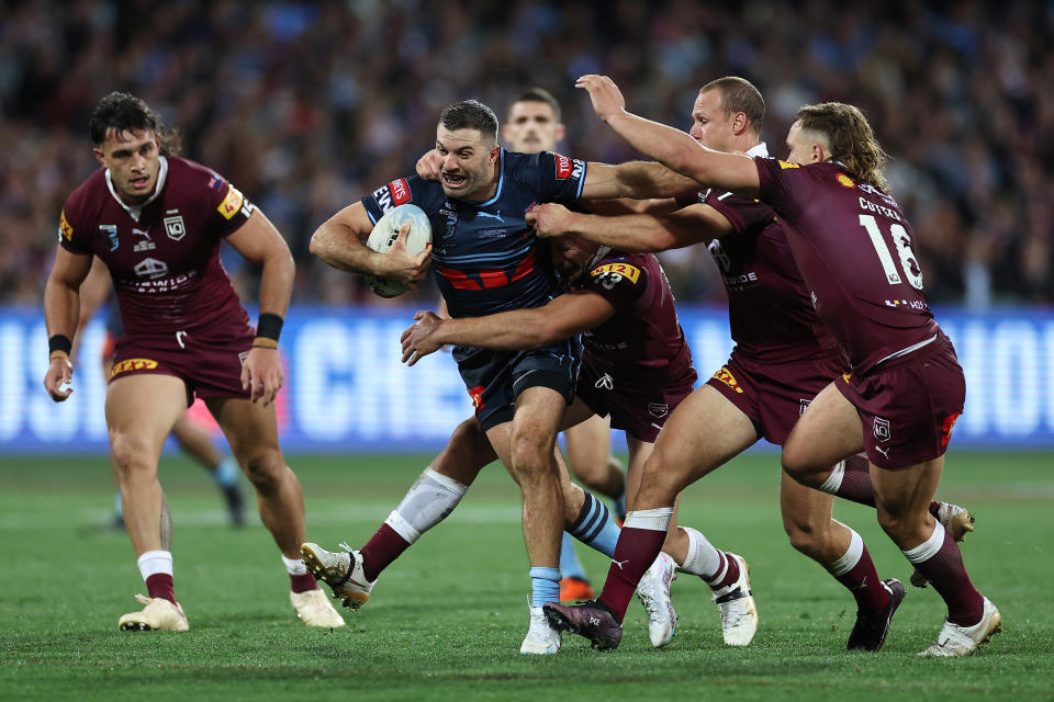 State of Origin series between the Queensland Maroons and New South Wales Blues at Adelaide Oval. Photo by Cameron Spencer/Getty Images