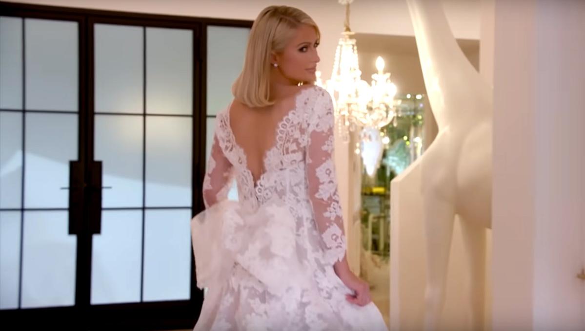 Paris Hilton Rocks Toilet Paper Wedding Dress at Her Bridal Brunch