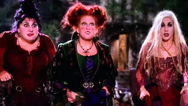 <p>Disney</p> Kathy Najimy, Bette Midler and Sarah Jessica Parker in <em>Hocus Pocus</em> (1993)