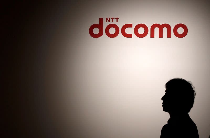 FILE PHOTO: The logo of NTT Docomo is seen during its flagship shop's reopening event in Tokyo