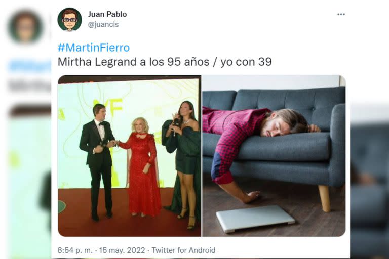 Mirtha fue alagada en los memes (Captura Twitter)