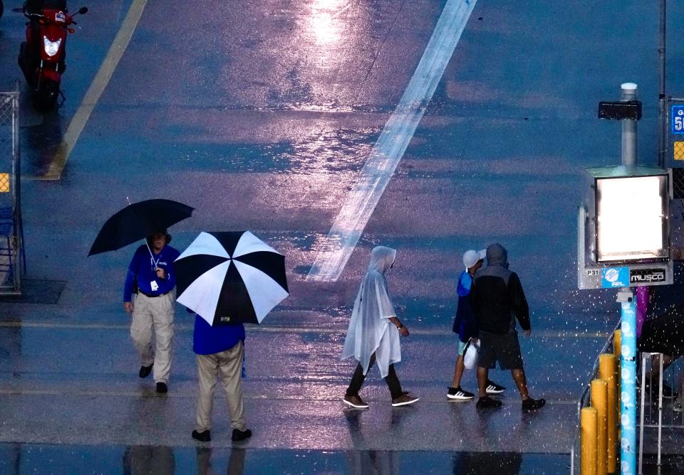 Umbrellas and ponchos have been the Official Race Day Gear of NASCAR today at Daytona.