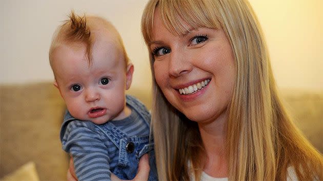 Little Isaac (pictured with mother, Jennifer) has since made a full recovery. Photo: Yahoo UK