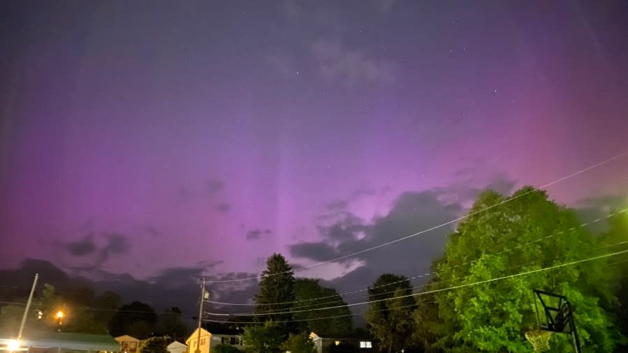 Northern Lights in Staunton, Va. (Photo: Brandy Burruss)