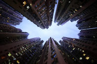 <p>“The solution finally came to me while gazing at the moving clouds framed between towers. (Photo: Romain Jacquet-Lagreze/Caters News) </p>