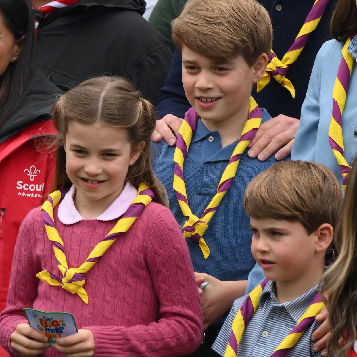  Prince George, Princess Charlotte, and Prince Louis at the Coronation 