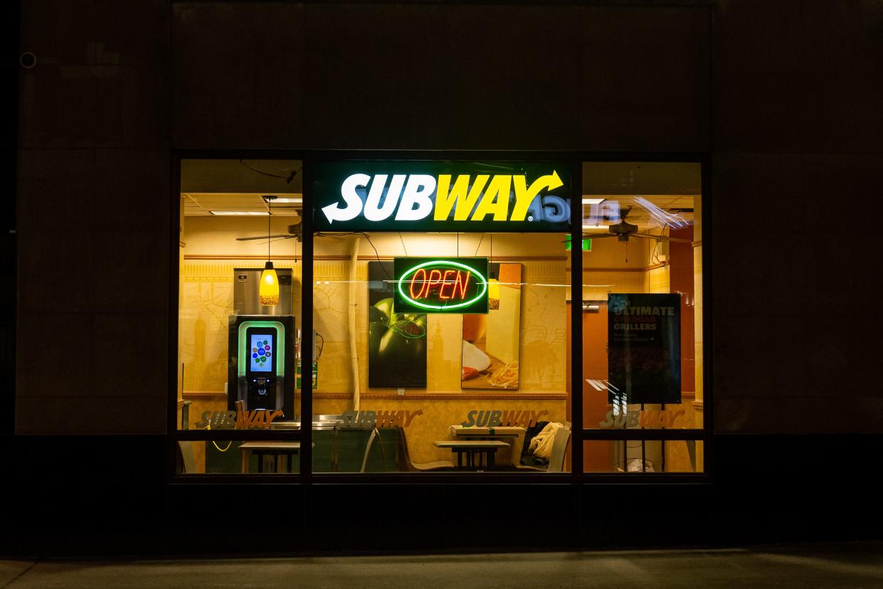 Subway is an American multinational fast-food restaurant franchise that specializes in submarine sandwiches.