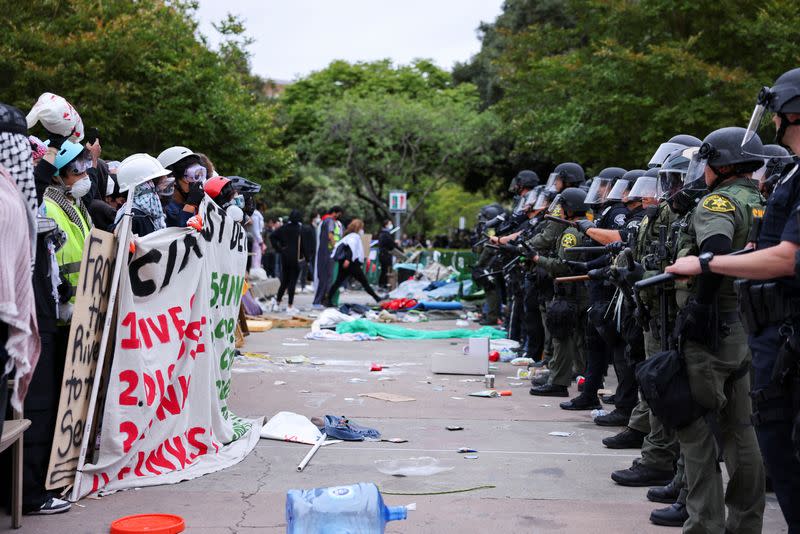 Law enforcement officers are deployed to the University of California, Irvine (UC Irvine)