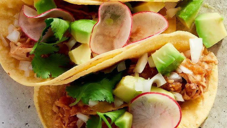 shredded chicken tacos