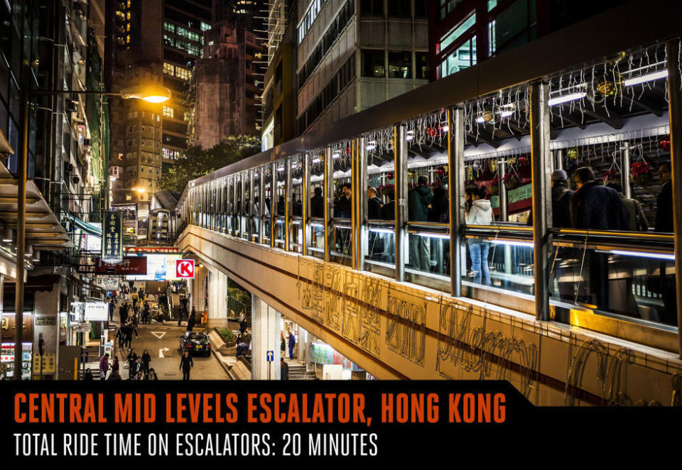 The Central-Mid-Levels Escalator, Hong Kong