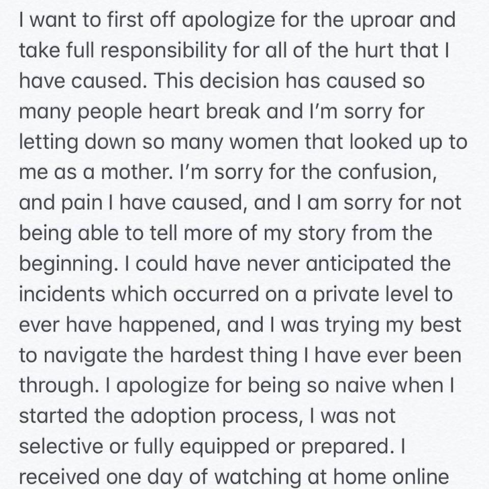 Mommy blogger Myka Stauffer apologizes after rehoming her autistic son Huxley three years after he was adopted from China (Instagram / Myka Stauffer)