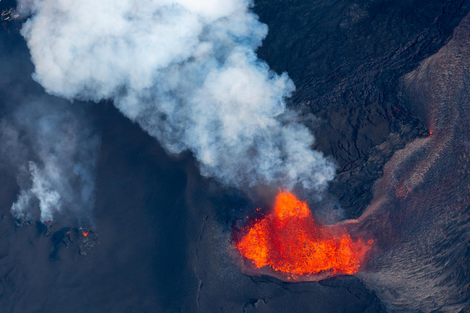 The Kilauea has been active for over a month, but previously only spat out lava and ash. Source: Getty