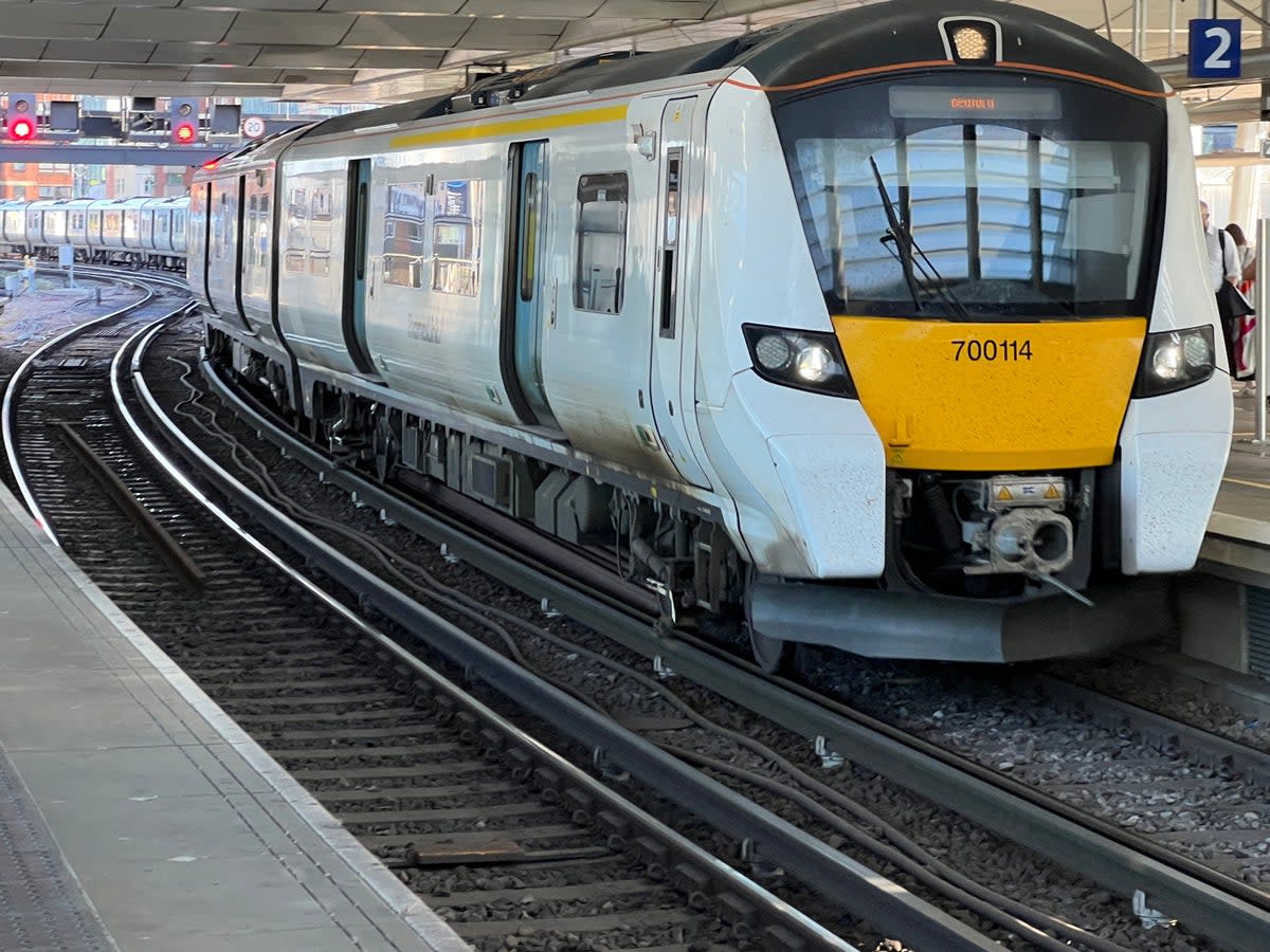 Driver only: a Thameslink train at Blackfriars in central London. Routinely these services are operated with only one member of staff  (Simon Calder)