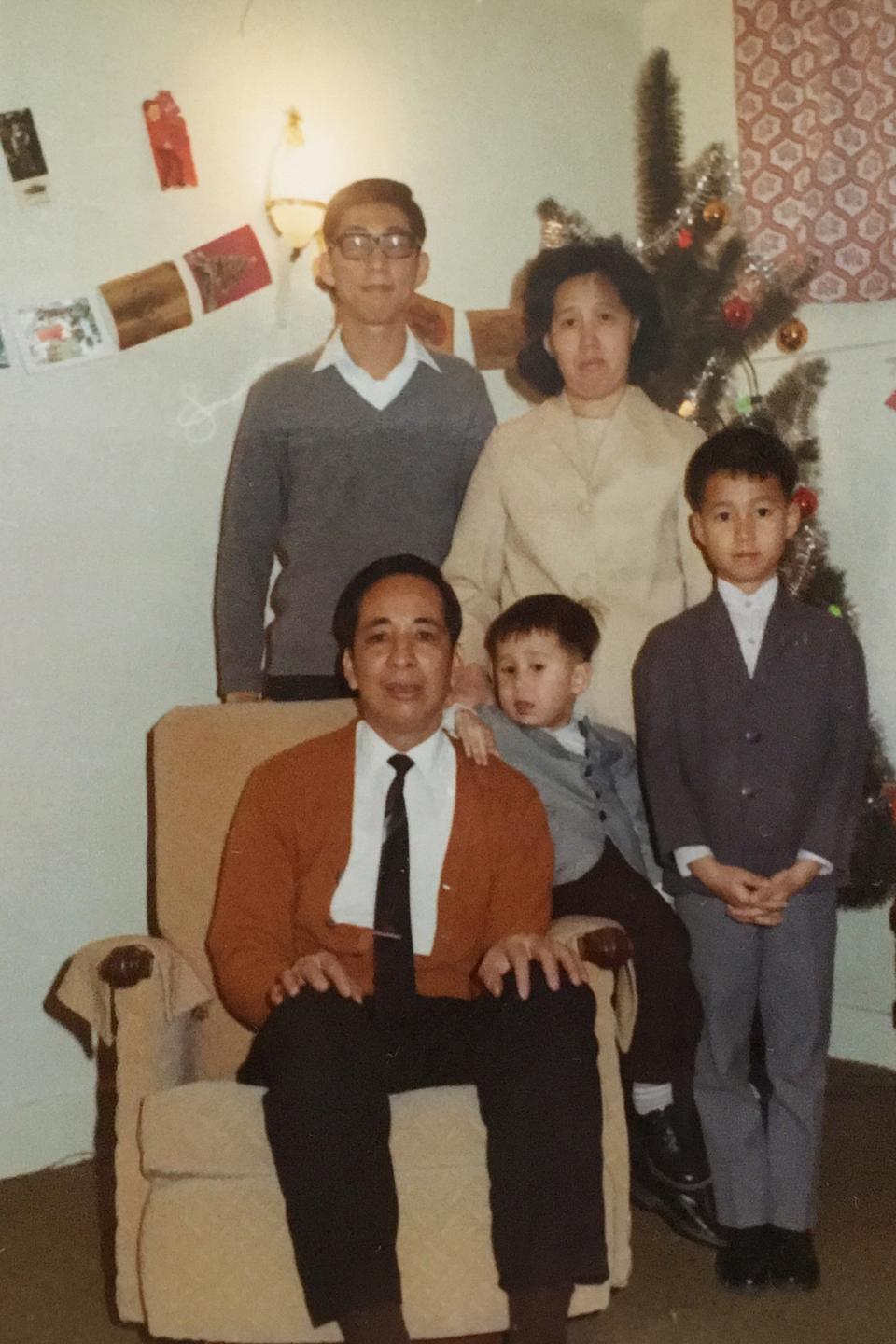 Michelle's grandparents at their children at their house in Wyoming