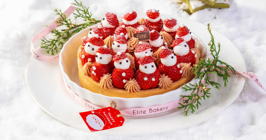 聖誕大合唱草莓塔。(圖／Elite Bakery一禮烘焙提供)