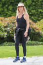 <p>Goldie Hawn gets her steps in during L.A.’s shelter-in-place mandate on Wednesday.</p>