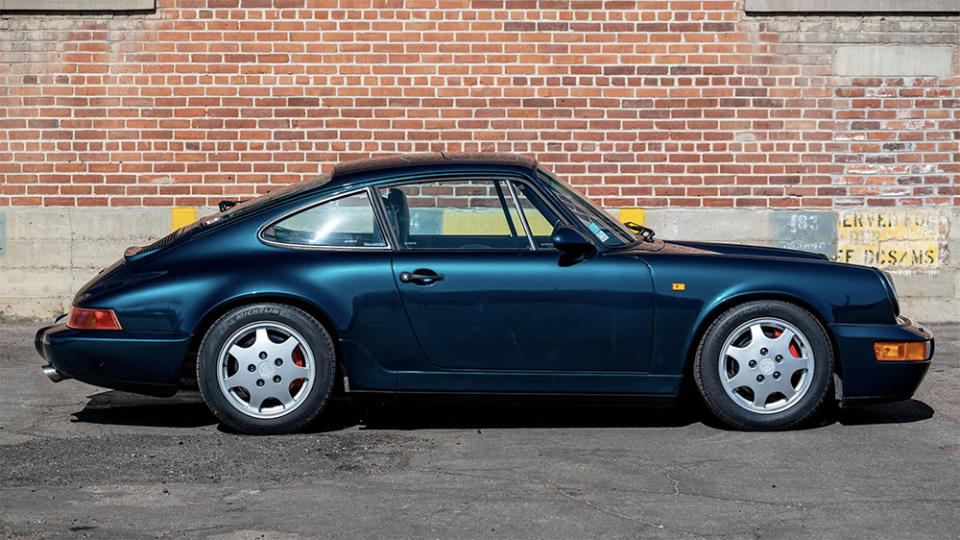 The unique 1990 Porsche 911 Carrera 4 from the side