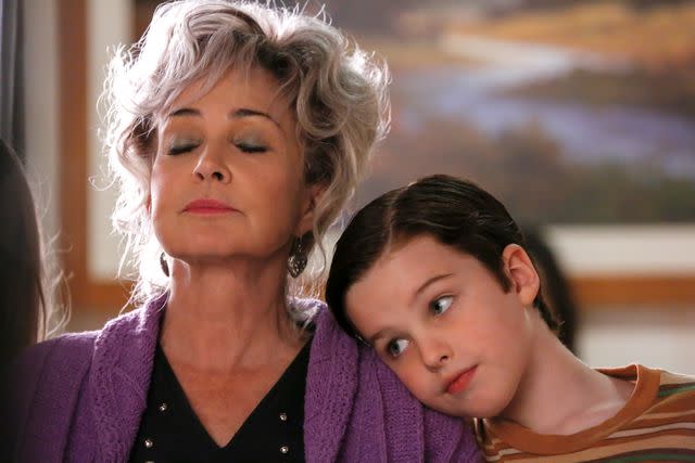 <p>Robert Voets/CBS/Warner Bros. Entertainment</p> Annie Potts with Iain Armitage in season 1 of 'Young Sheldon.'