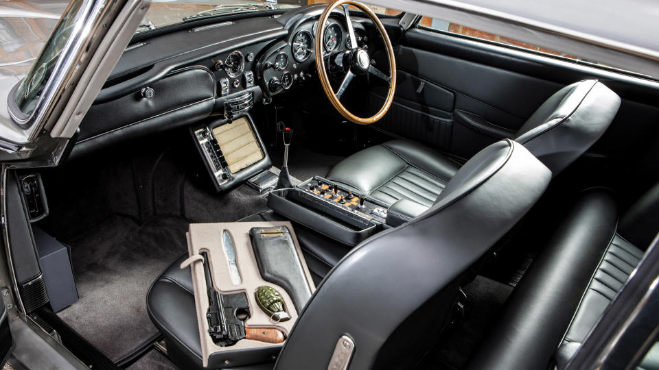 1965 Aston Martin DB5 with 'Goldfinger' gadgets used to promote the film 'Thunderball'