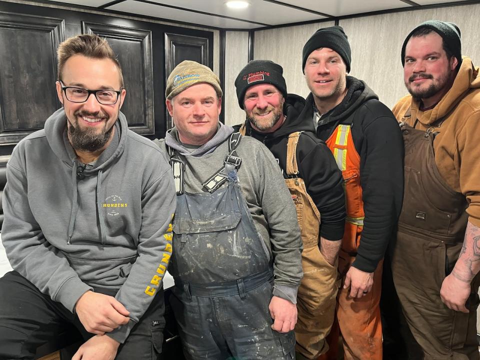 The crew of the Petten's Legacy include, from left, owner and captain Matthew Petten, Billy Bartlett, Dave Gifford, Andrew Green and Tyler Petten. The fishing vessel was launched this week in Harbour Grace. 