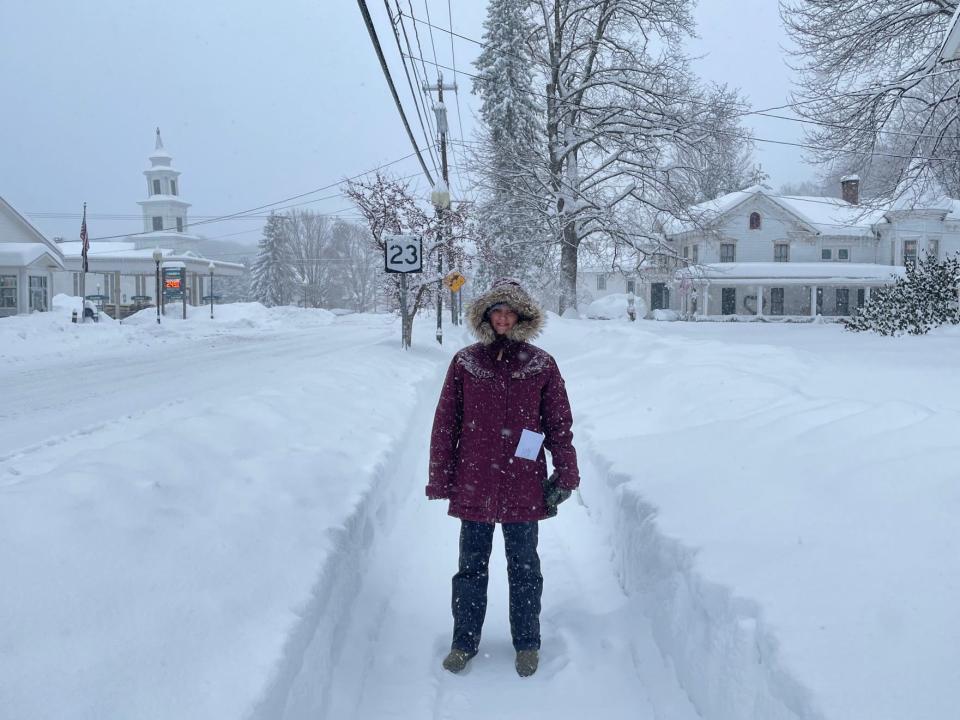 Snow in Windham, New York.