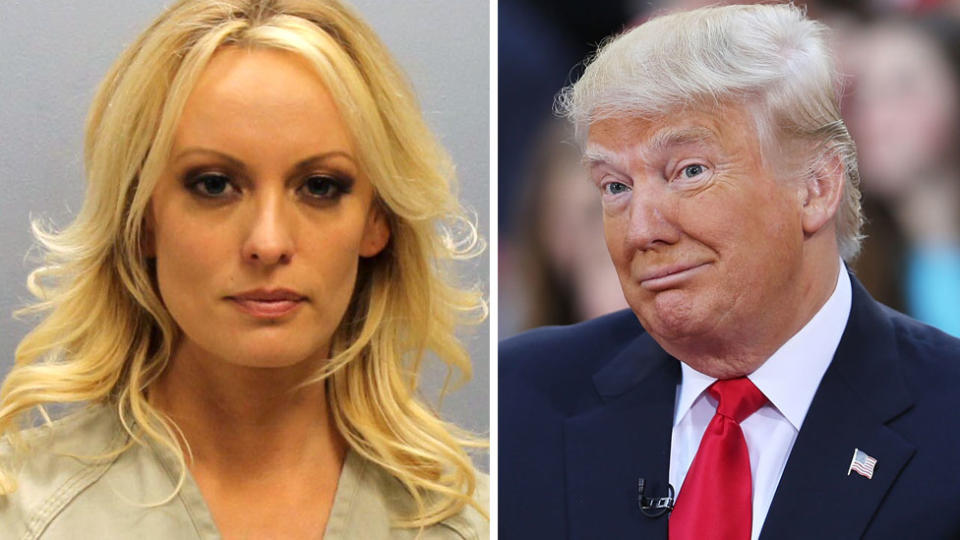 President Trump’s alleged mistress Stormy Daniels was arrested on Wednesday night. Source: Getty