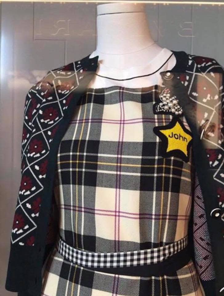 This Miu Miu dress bears a star reminiscent of the ones that Jews were forced to wear by the Nazis during the Holocaust [Photo: Facebook/Jewish Chick]