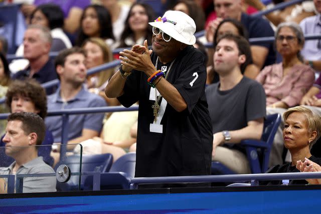 <p> Elsa/Getty</p> Spike Lee at the 2023 US Open women's final