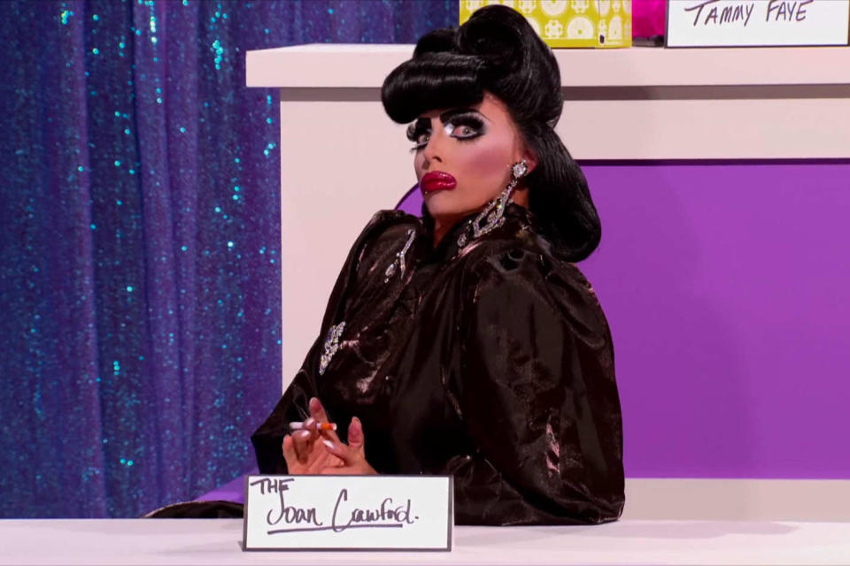 Alyssa Edwards as Joan Crawford on RuPual's Drag Race.