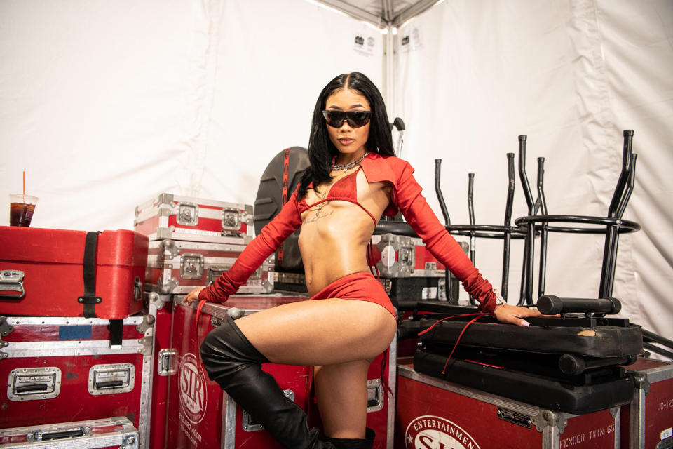 Coi Leray backstage at Governors Ball. - Credit: Sacha Lecca for Rolling Stone