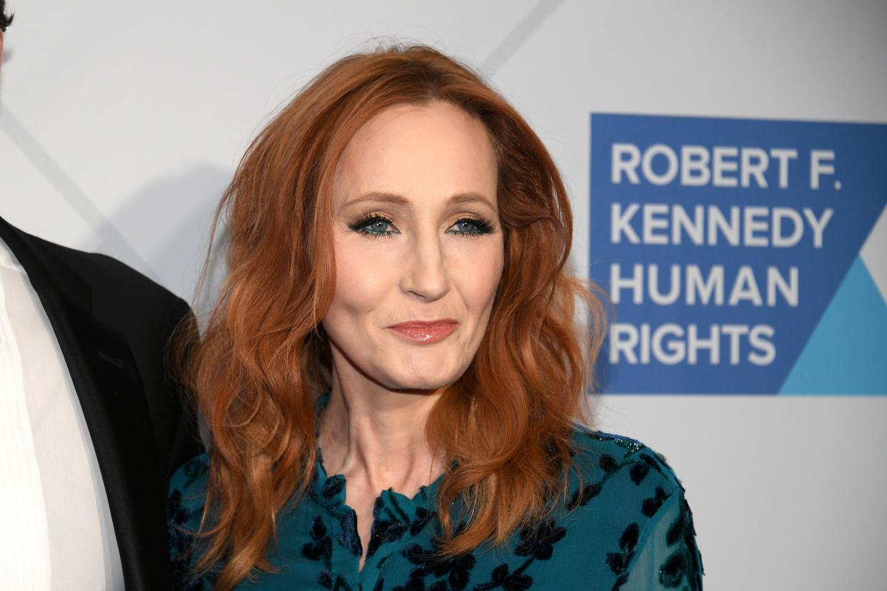 NEW YORK, NEW YORK - DECEMBER 12: Author J.k. Rowling arrives at the RFK Ripple of Hope Awards at New York Hilton Midtown on December 12, 2019 in New York City. (Photo by Dia Dipasupil/Getty Images)