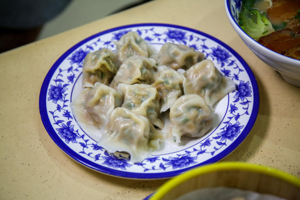 wang's noodle & dumpling house - pork and chives dumplings