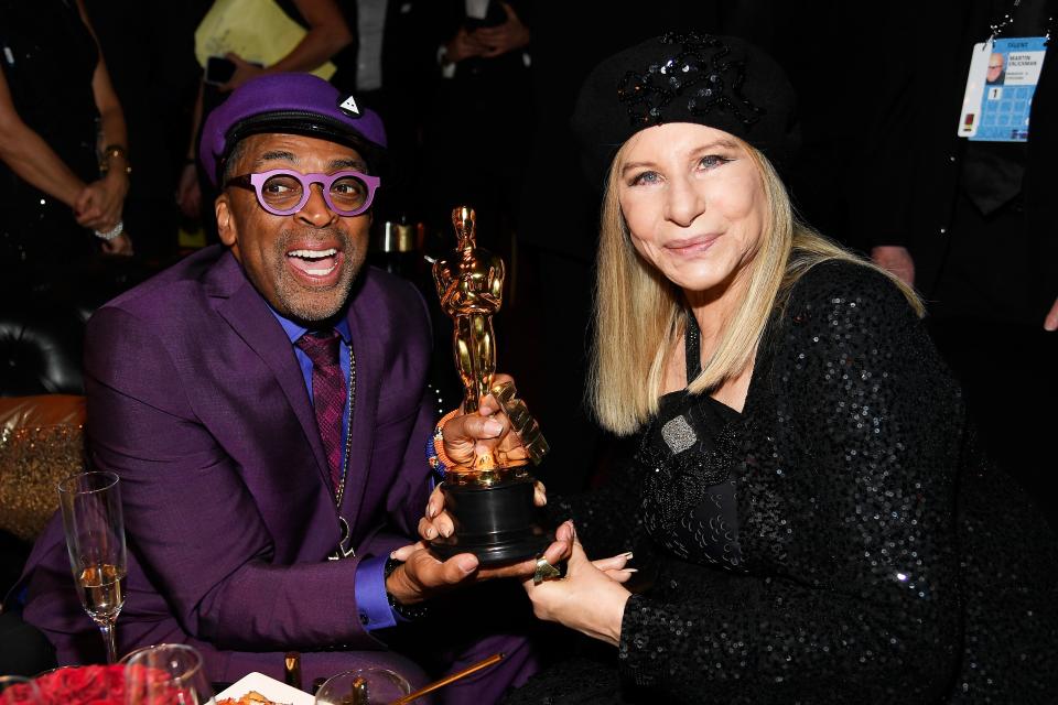 Spike Lee, winner of Adapted Screenplay for ''BlacKkKlansman,' and Barbra Streisand attend the 91st Annual Academy Awards Governors Ball at Hollywood and Highland on February 24, 2019 in Hollywood, California. 