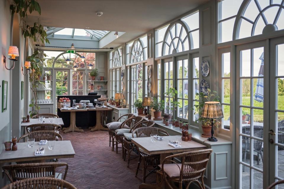 Beaverbrook’s garden restaurant looks out over the surrounding natural landscape (Beaverbrook Main House)