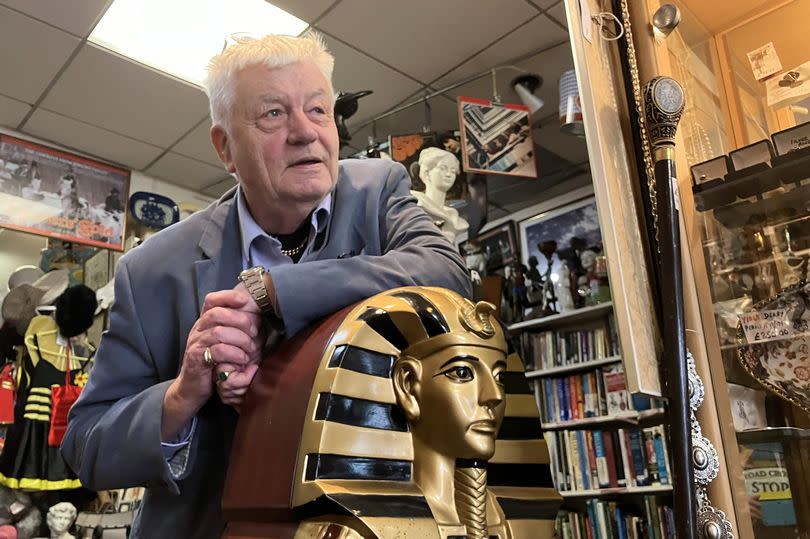 Geoff Lawman, of the Presents With A Difference curios, antiques and collectables shop, says footfall has dropped in recent times in Prestatyn