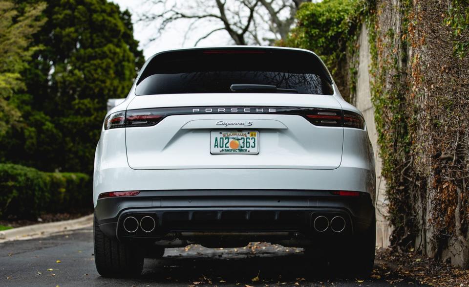<p>The Cayenne rides atop the Volkswagen Group's MLB Evo architecture, a component set it shares with the Audi Q7 and Q8, the Bentley Bentayga, and the Lamborghini Urus, among others.</p>