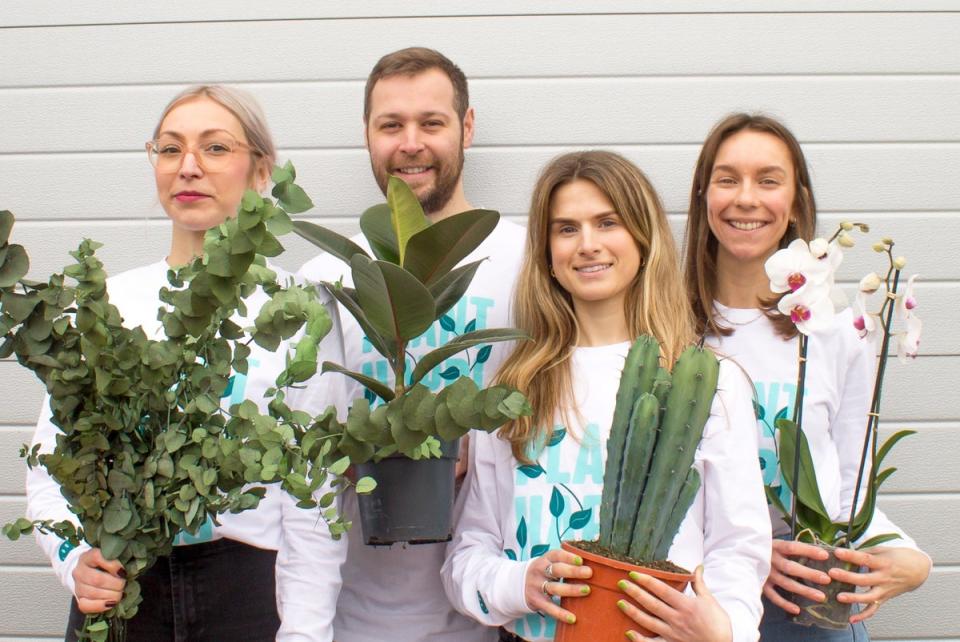 The Stem founder James Folger, center, with his team (The Stem)